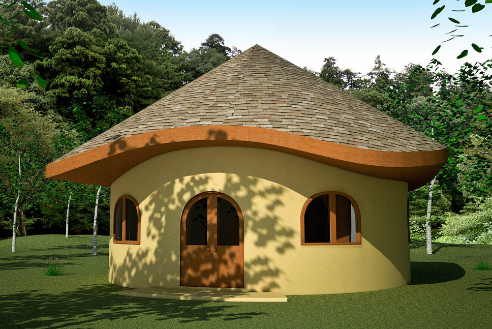 Hobbit House with Wood Shingles (click to enlarge)