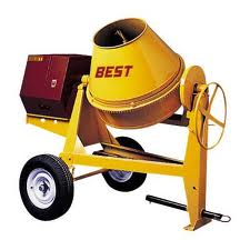 Cement mixers can greatly reduce labor and speed construction.